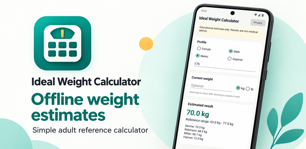 Ideal Weight Calculator feature graphic